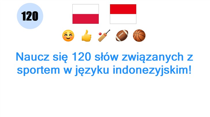 Naucz się 120 słów związanych z sportem w języku indonezyjskim!